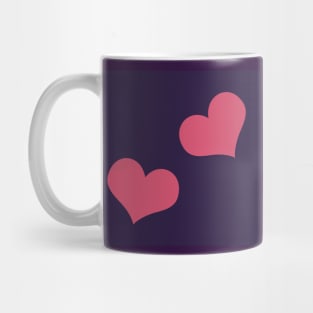 Hearts On Purple Mug